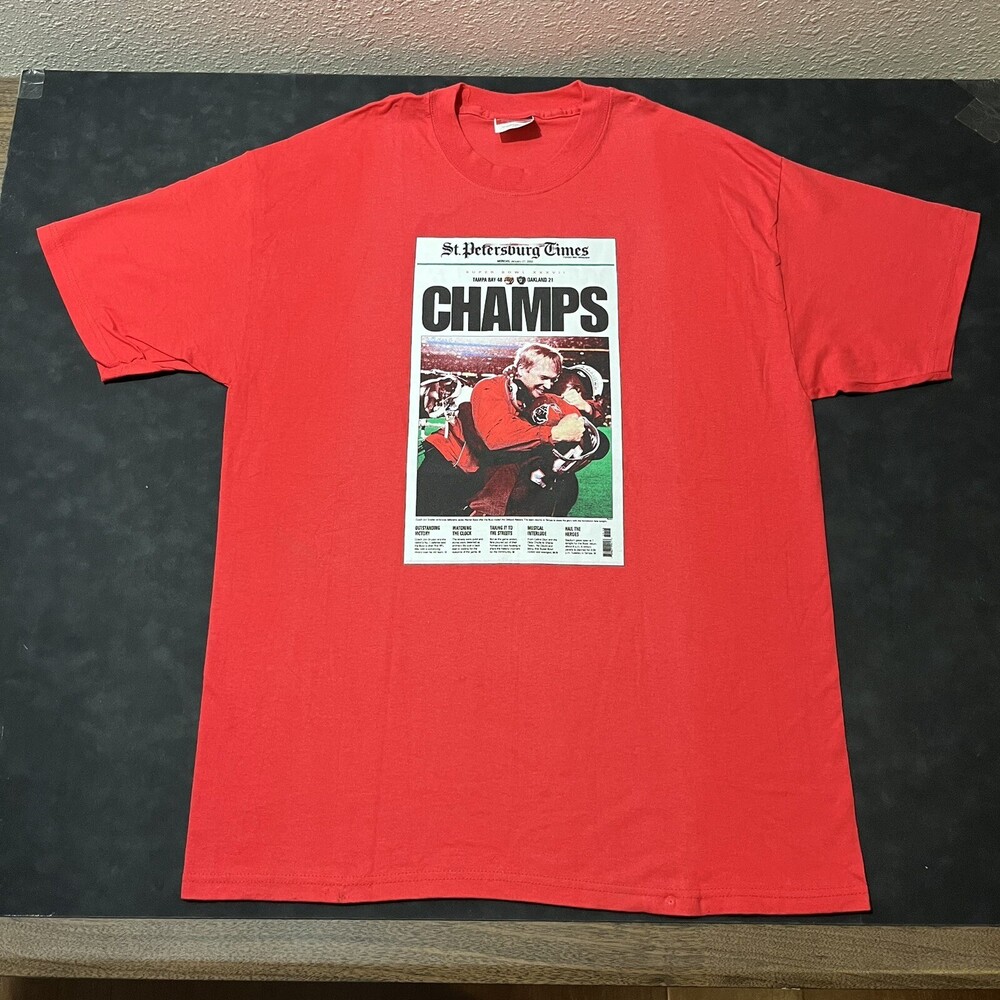 Tampa Bay Buccaneers Shirt Vintage Bucs Sapp Super Bowl Champions Newspaper